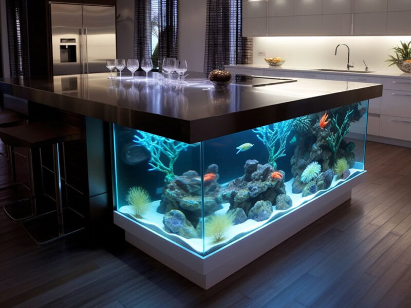 Awesome Kitchen Island Aquarium ideas
