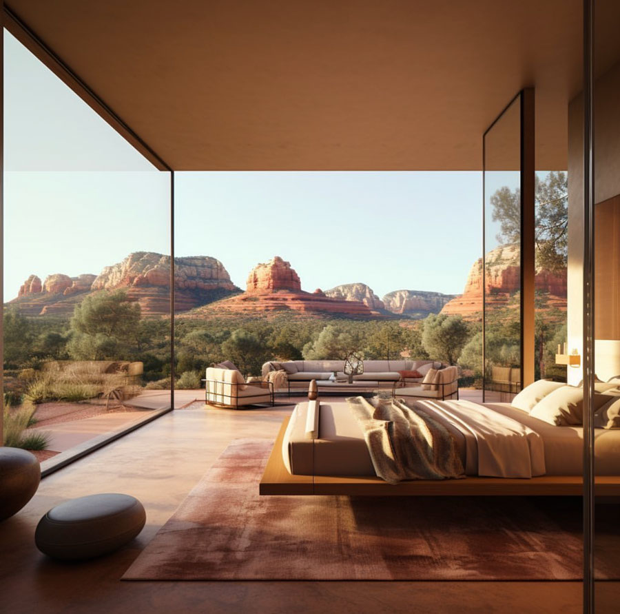 Master bedroom Sedona dream home