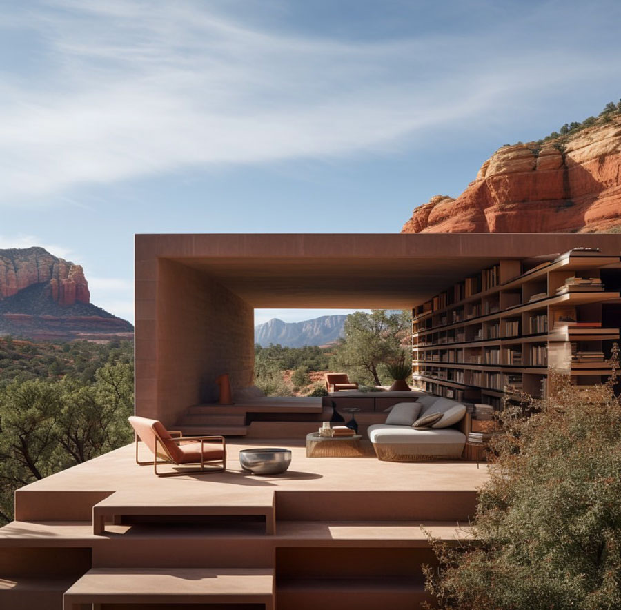 Outdoor seating with sunroom