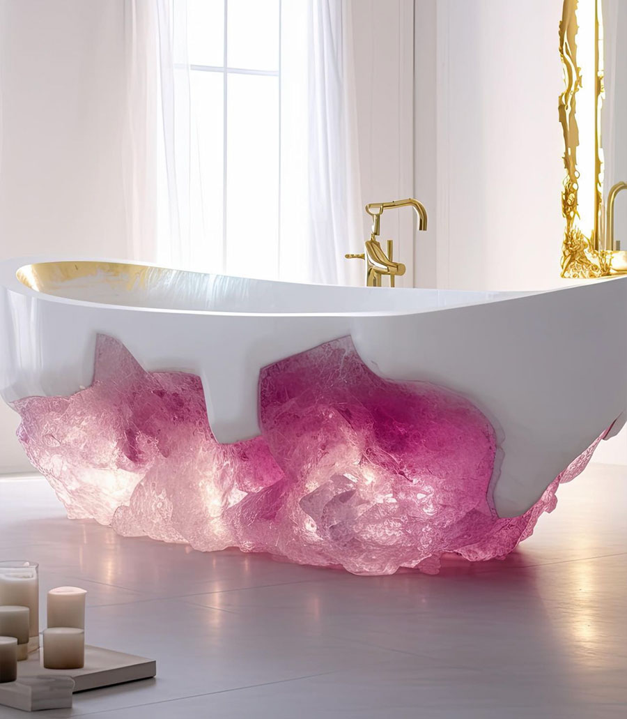 bathtub-with-pink-crystal-base