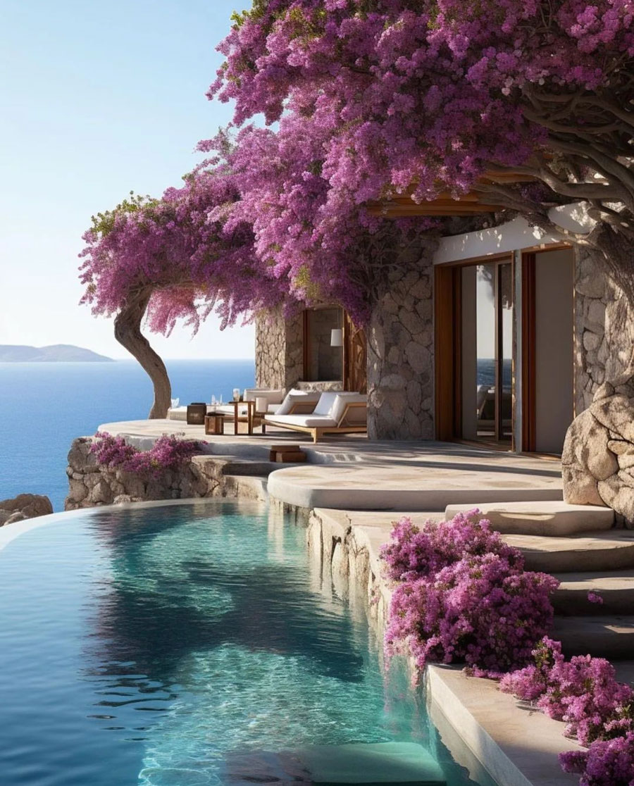 cliffside dream home swimming pool