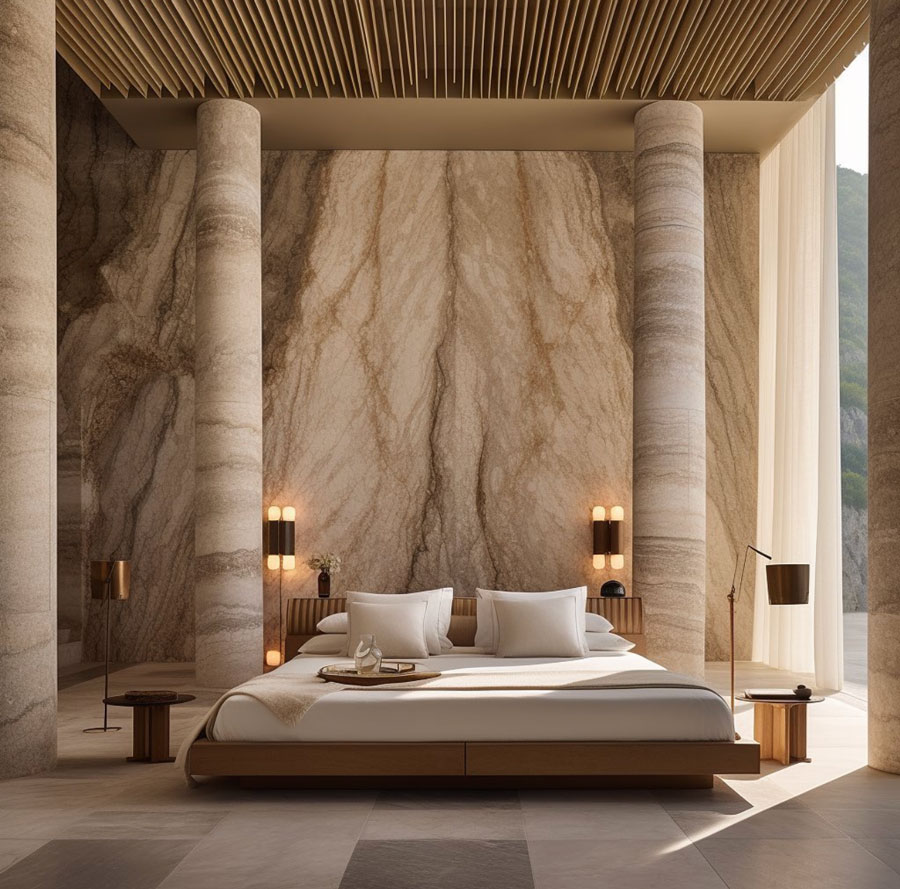 granite pillars private bedroom dream home
