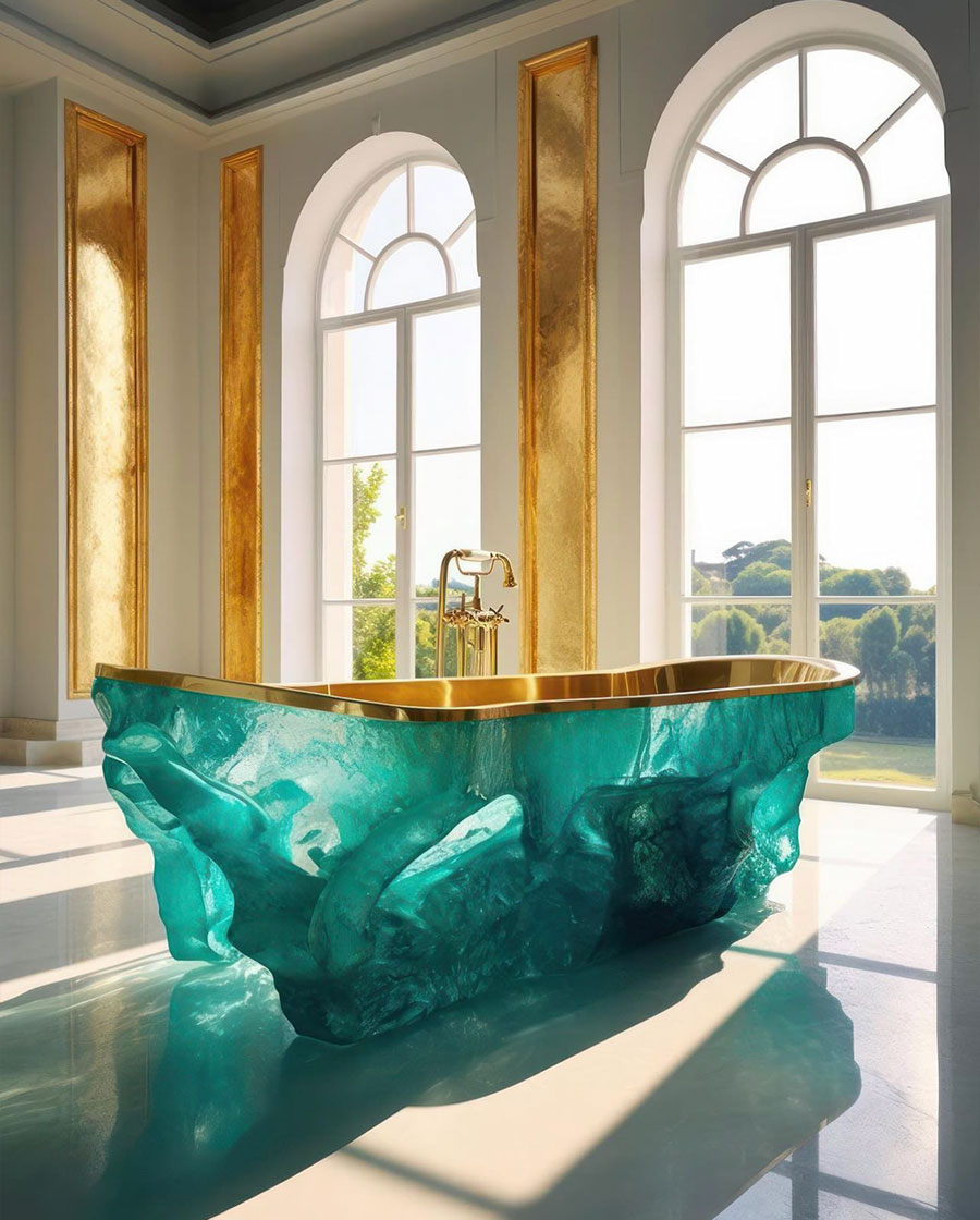 green-crystal-bathtub