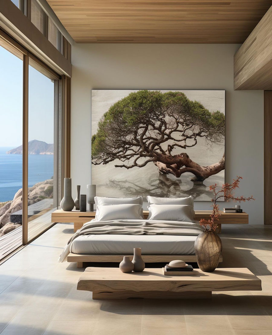 natural wood nature inspired bedroom design drema home