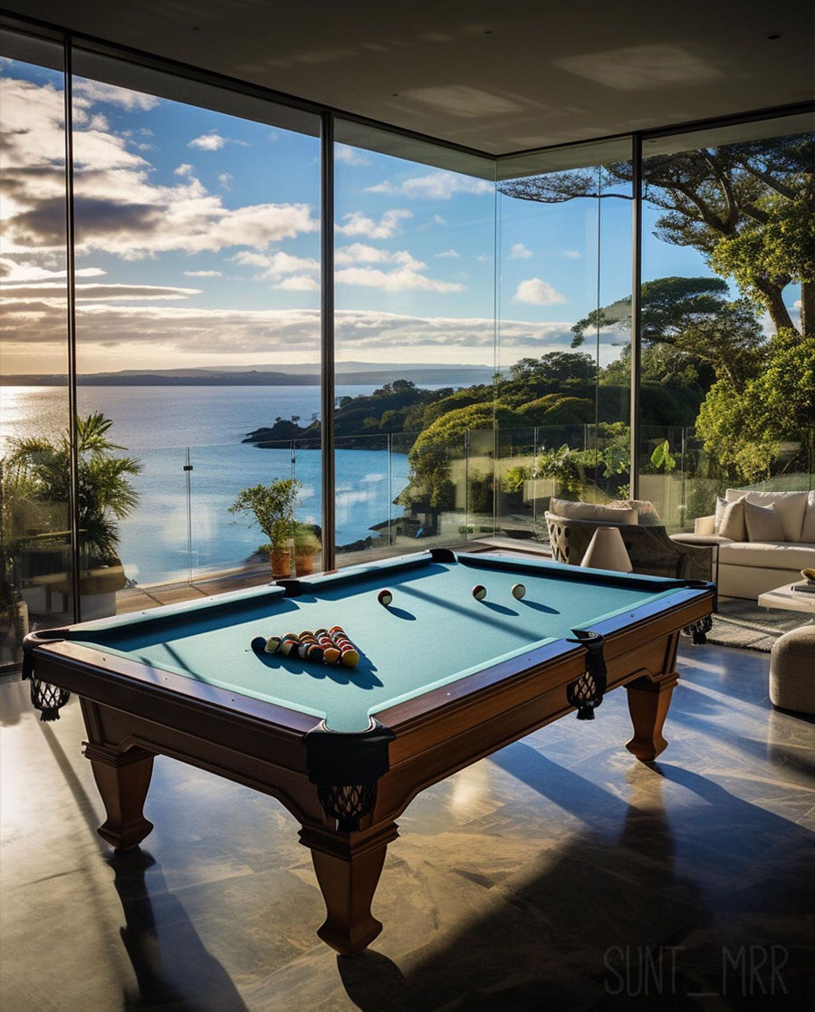 ocean front home game room