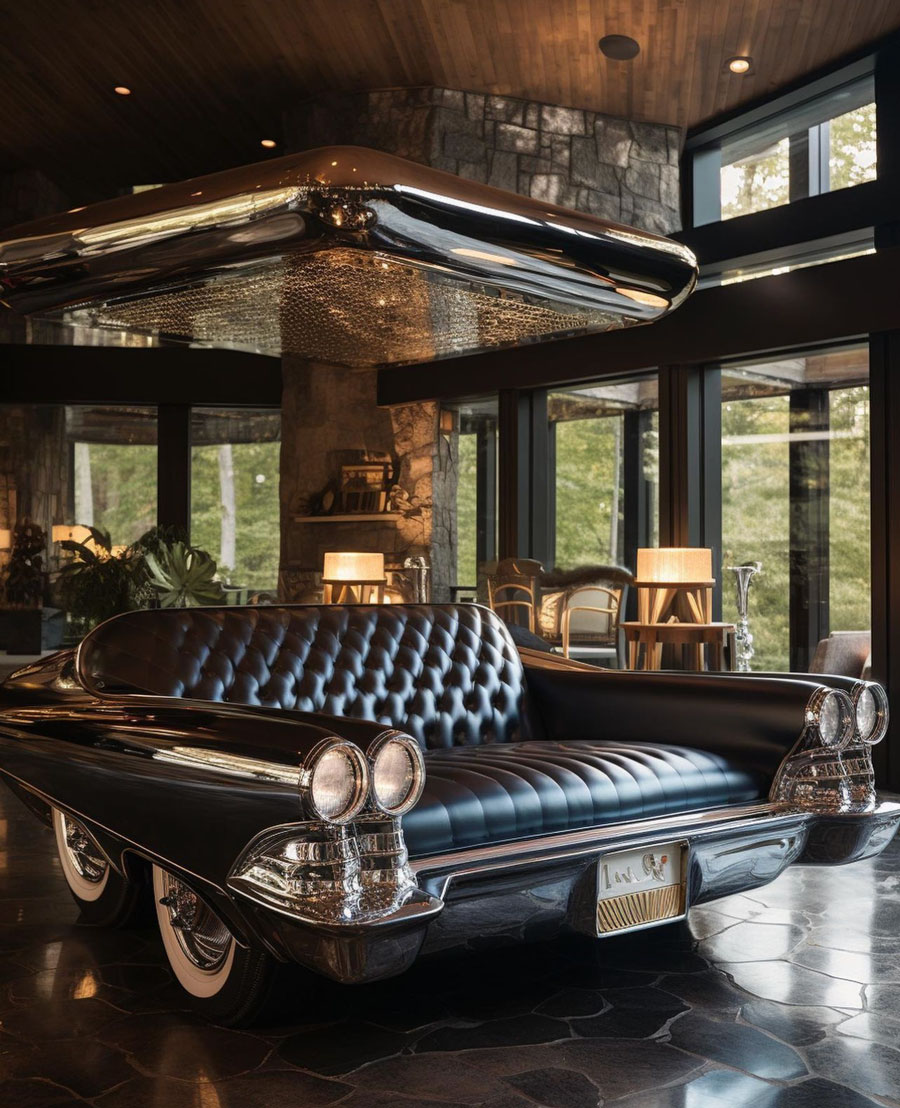 old cadillac car design inspired seat couch sofa dream home