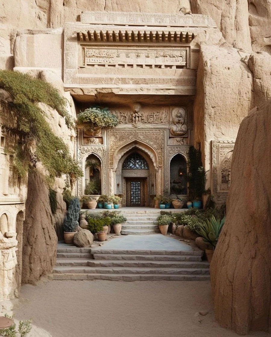 old persian front home entrance
