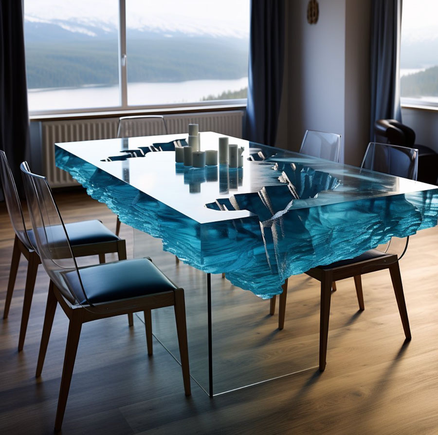 organic glacier inspired table