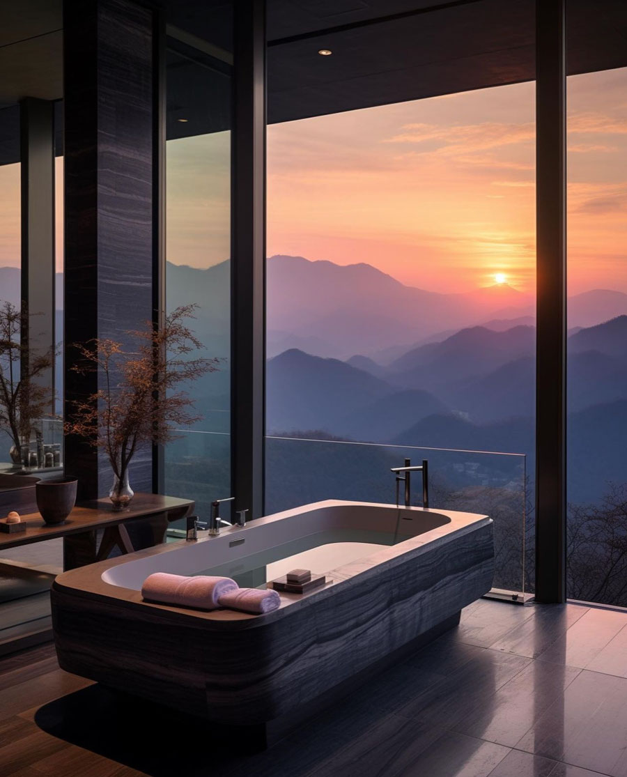 spa like bathtub in master bathroom dream home