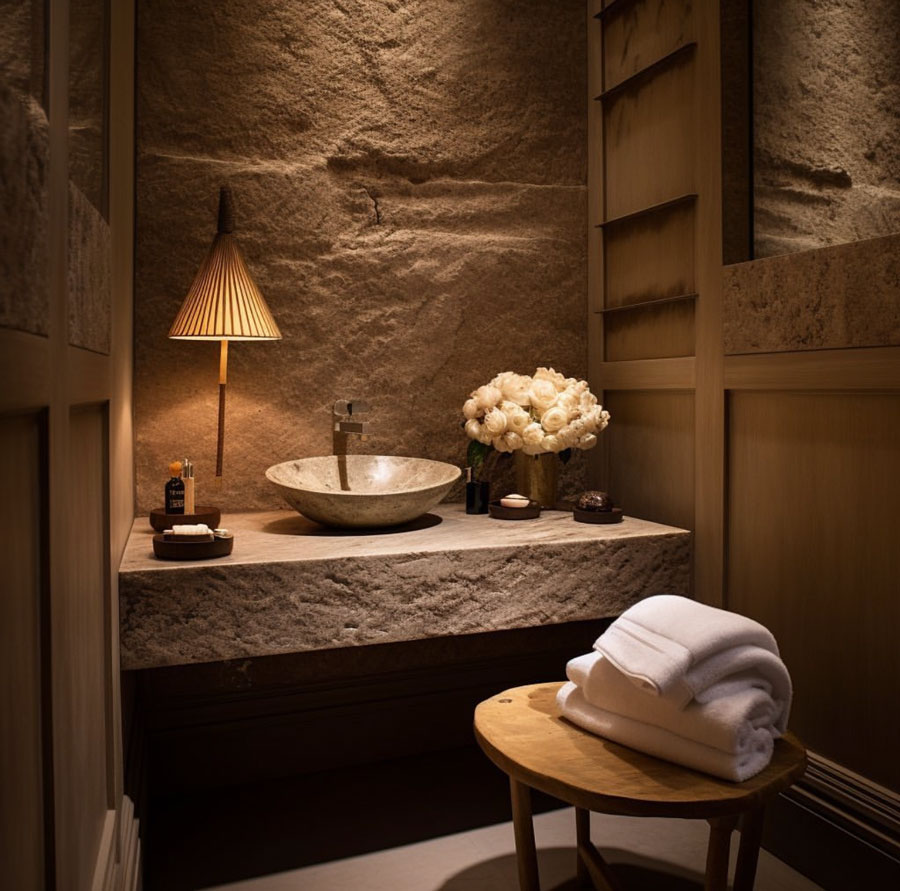 stone bathroom dream home