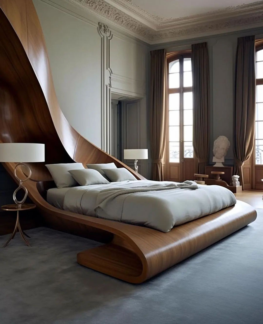 wood platform for bedroom bed