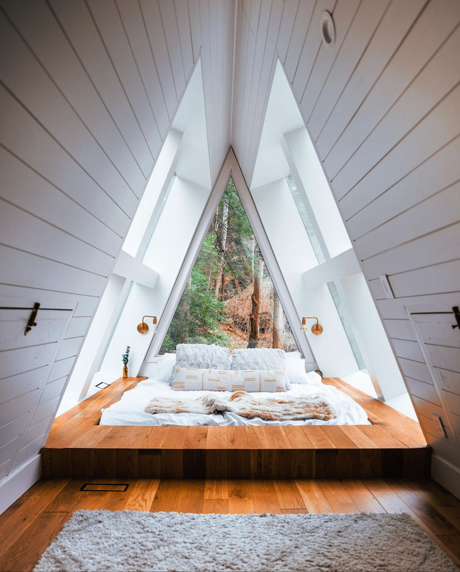 A Frame Cabin Dream Home Bedroom