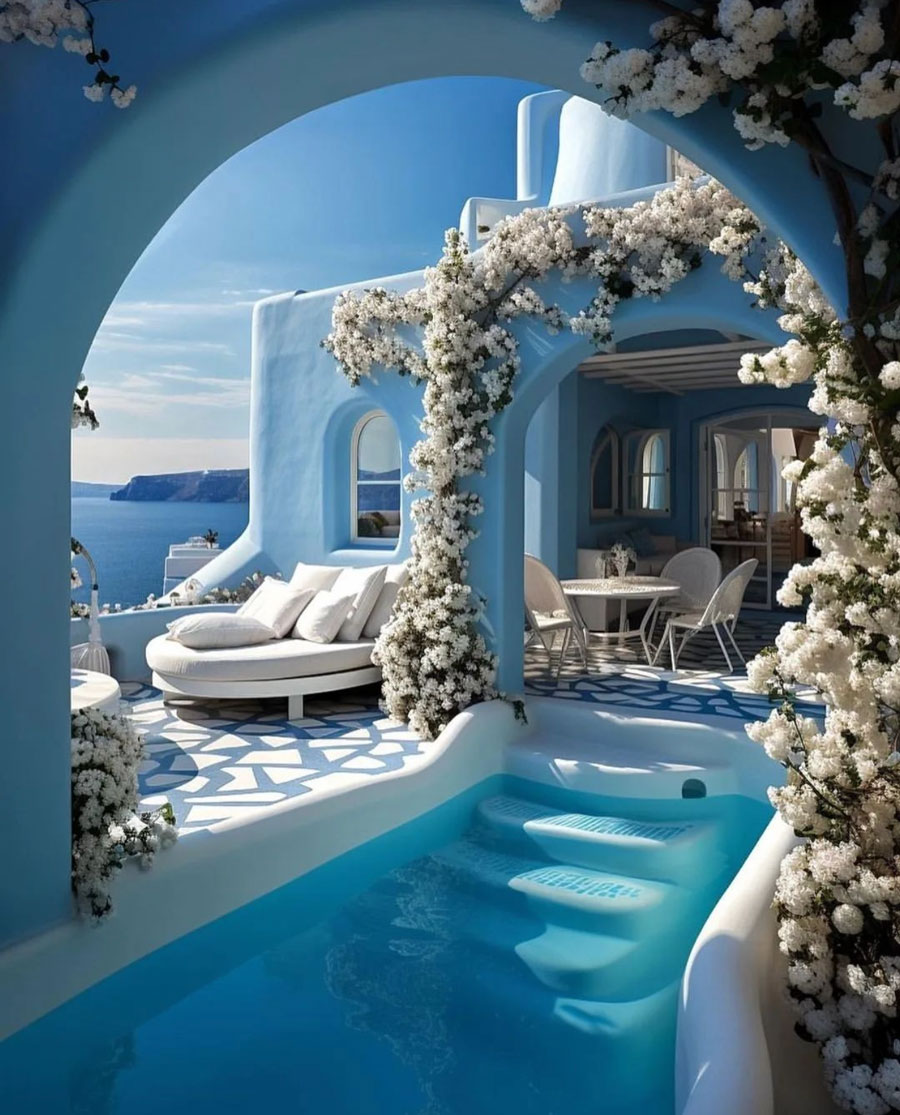 Light Blue Santorini Dream Home