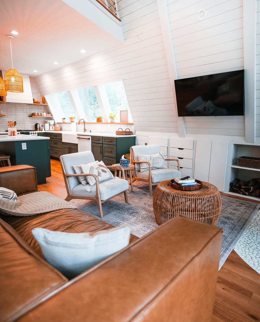 Living Room Casual Design Cabin Dream Home