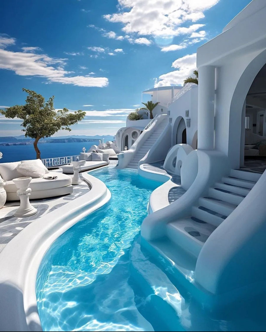 Santorini Dream Home outdoor Pool