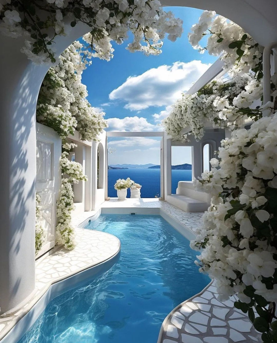 Swimming Pool Santorini Dream Home