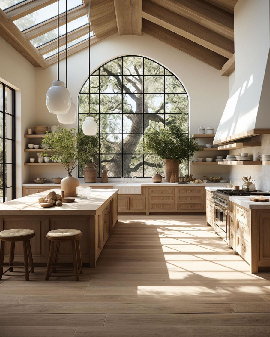 Country Dream Home all wood kitchen