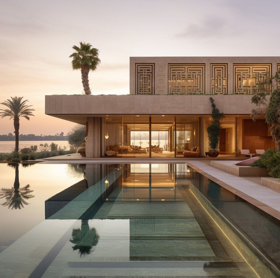 Egyptian Dream Home exterior dream pool