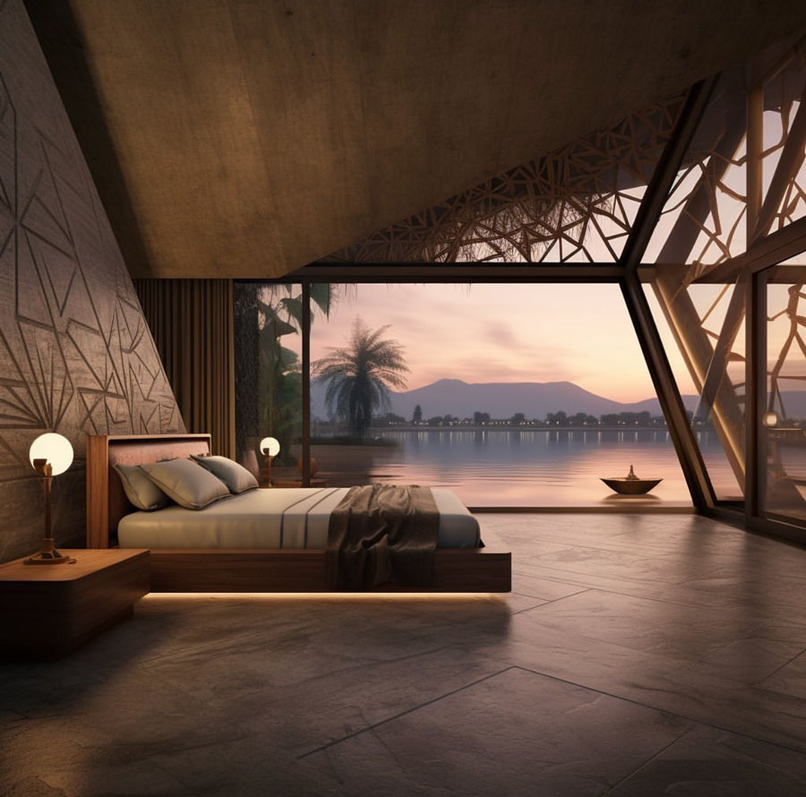 Egyptian Dream Home guest bedroom