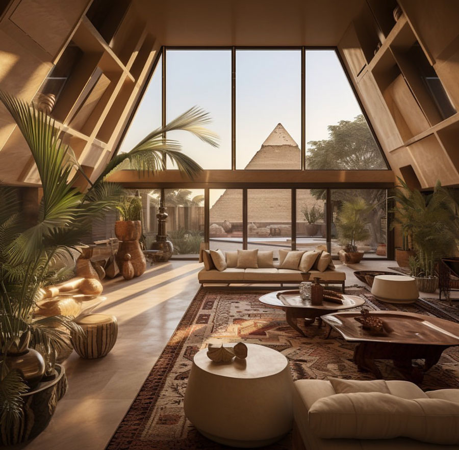 Egyptian Dream Home living room
