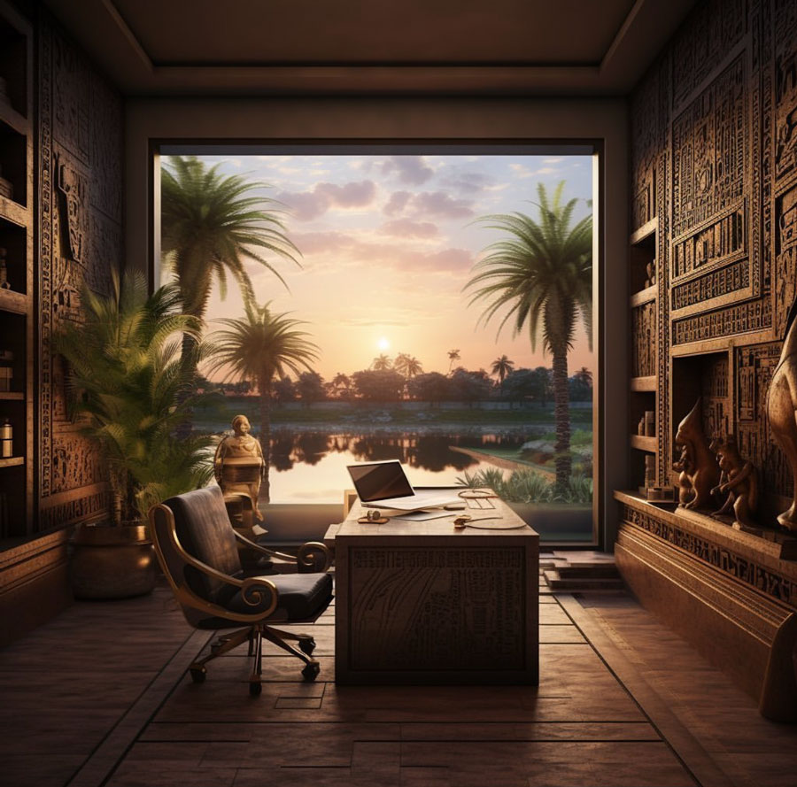 Egyptian Dream Home private office
