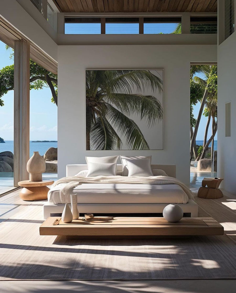 Hawaiian Coastal Dream Home master bedroom