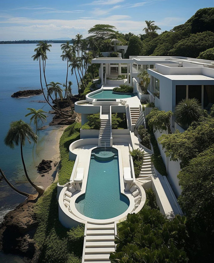 Hawaiian Coastal Dream Home swimming pools
