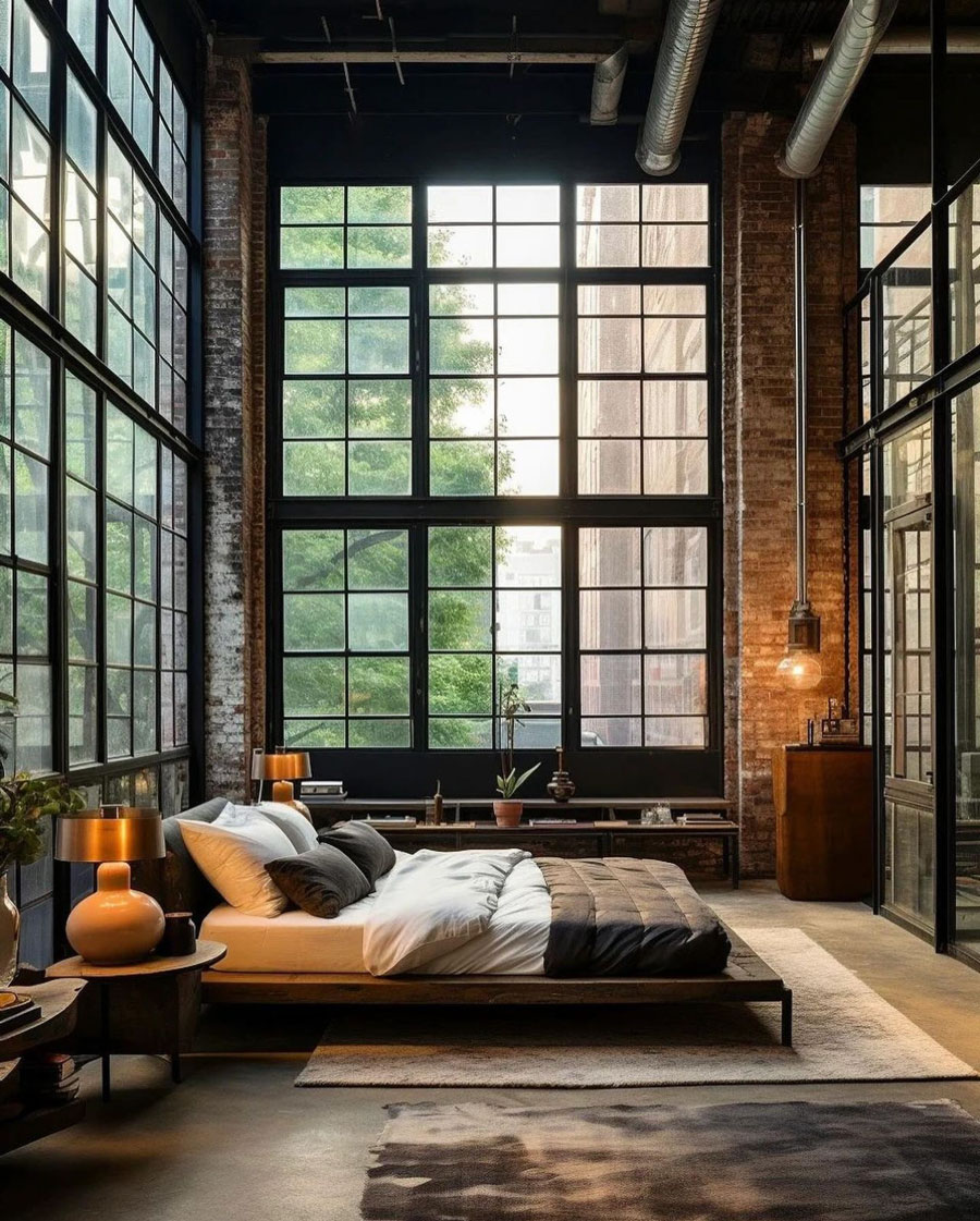 New York Loft Dream Home Master Bedroom