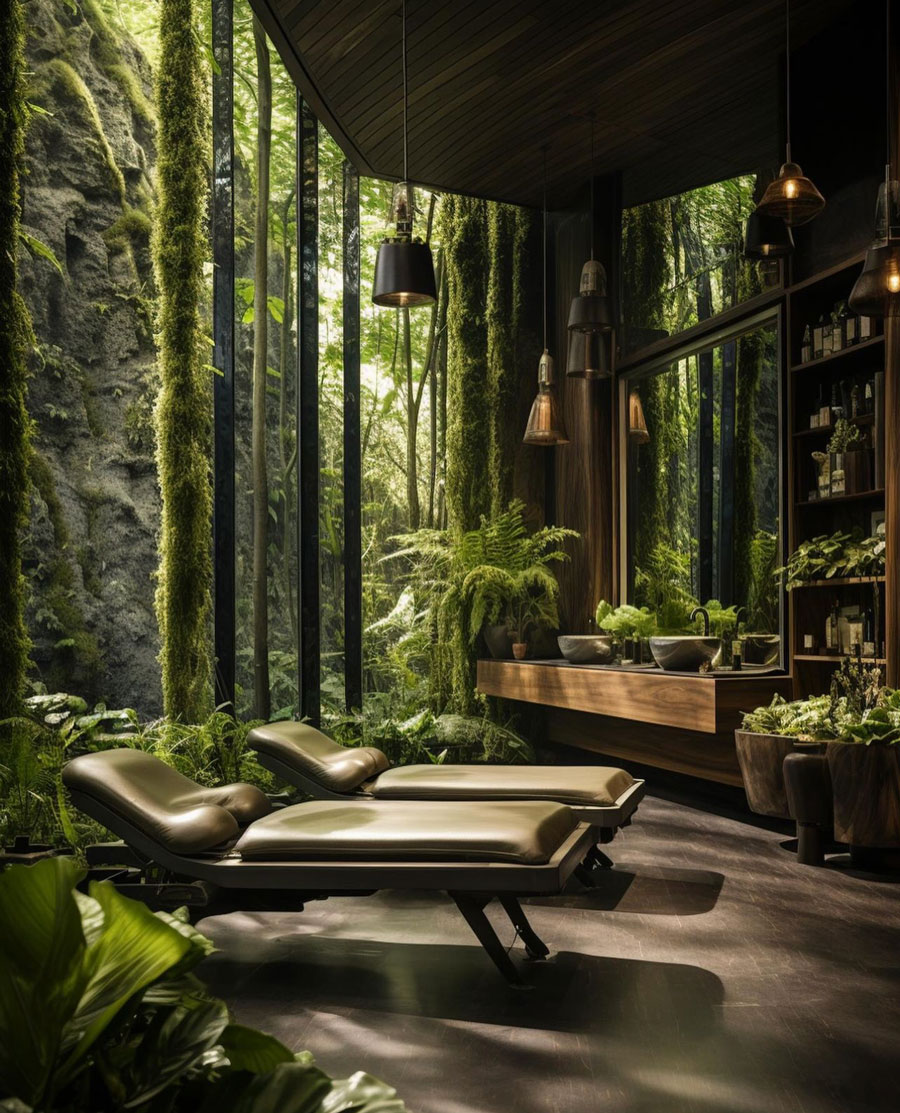 Eco-Friendly Modern Dream Home Bathroom Lounge