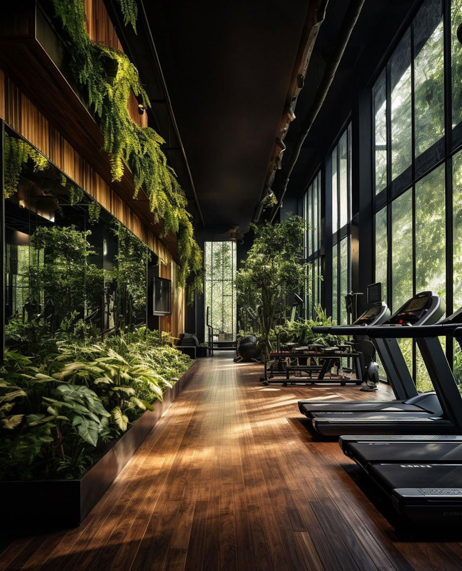 Eco-Friendly Modern Dream Home Gym View