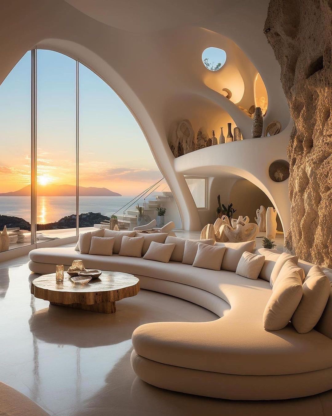 Greek Inspired Dream Home Sitting Room