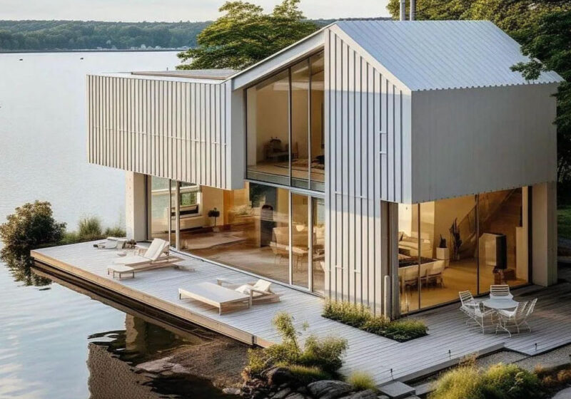 Modern Chic Lake House Home