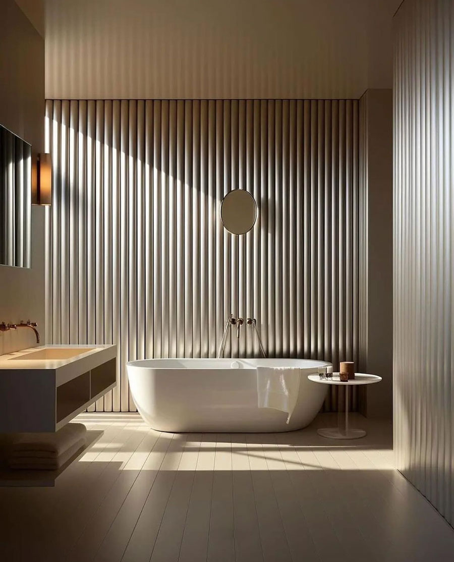 Modern Chic Lake House Dream Home Spa Bathroom