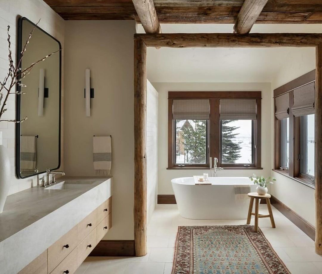 Modern Mountain Cottage Dream Home Master Bathroom