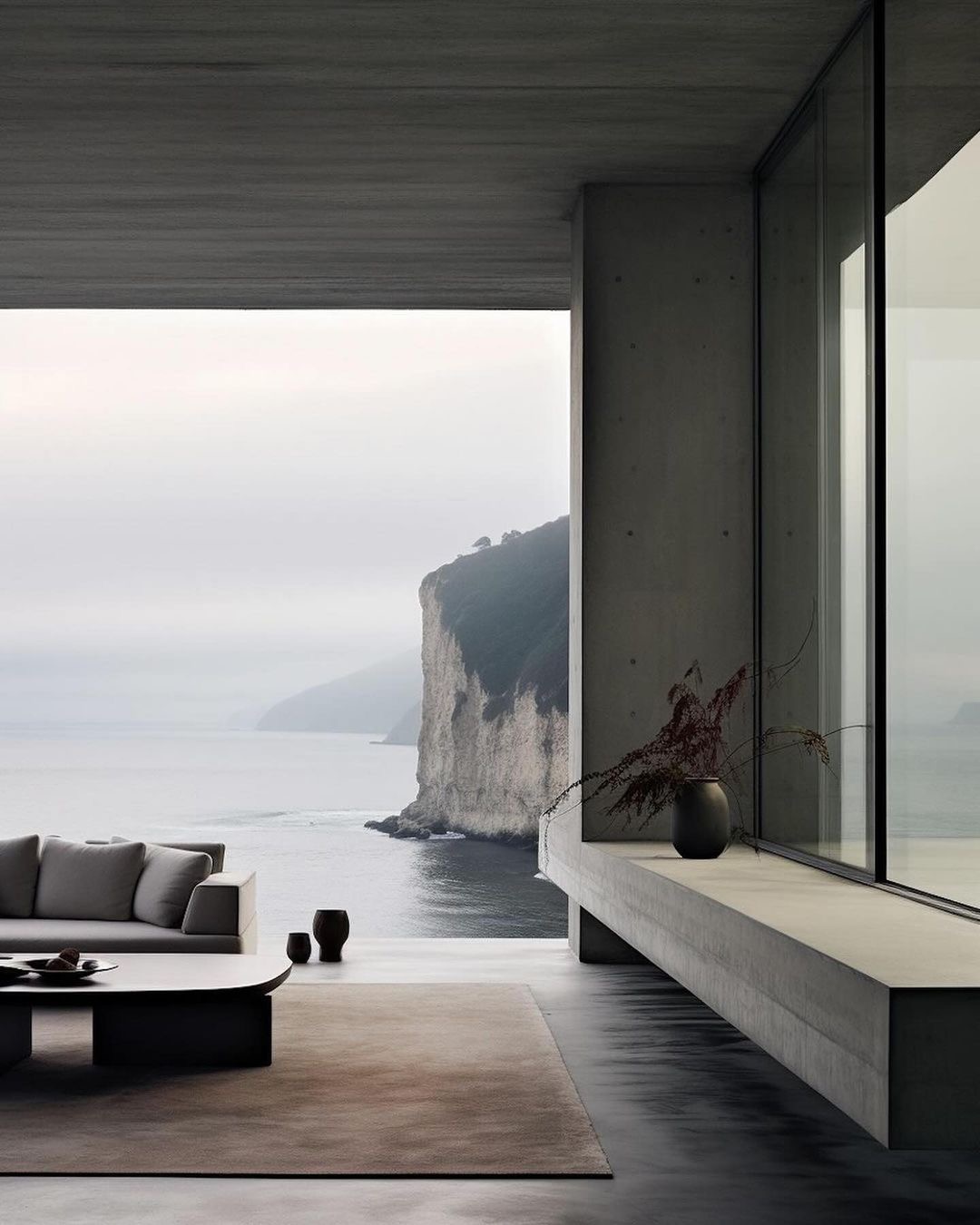 Ultra-Modern Coastal Dream Home Living Room
