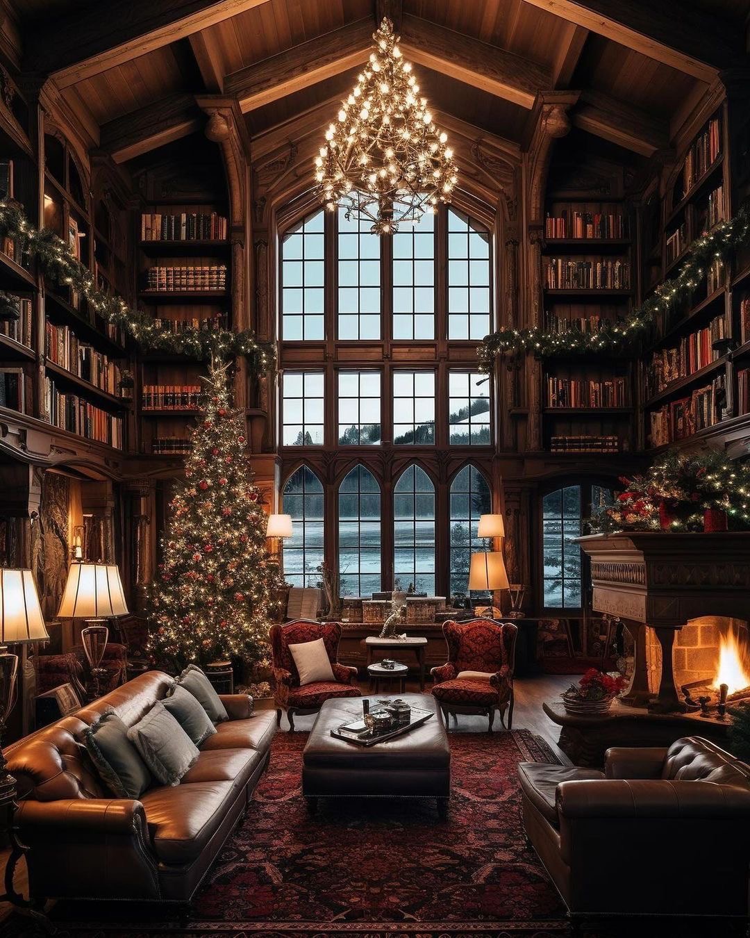 Winter Wonderland Dream Cottage Living Room