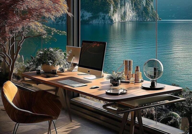 Office overlooking outdoors