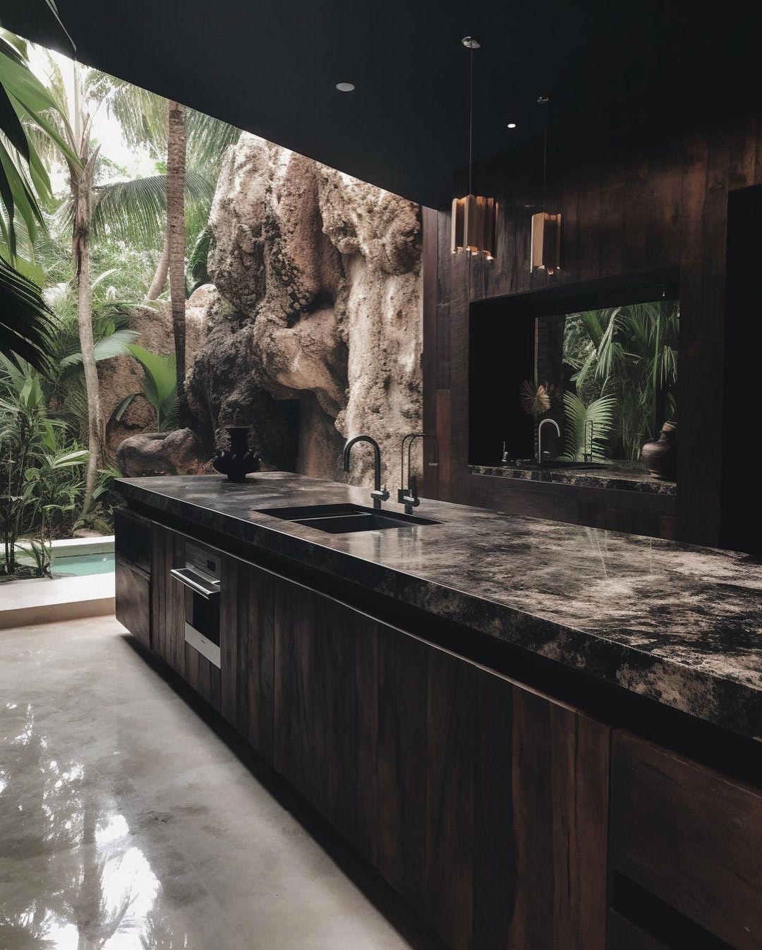 Special Master Kitchen with Marble Island