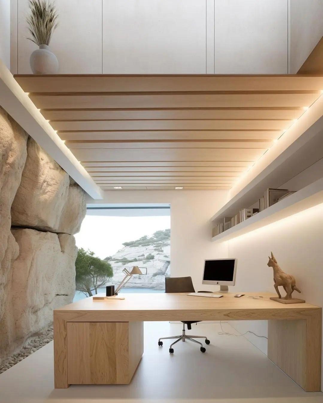 Small desk in office minimalist design