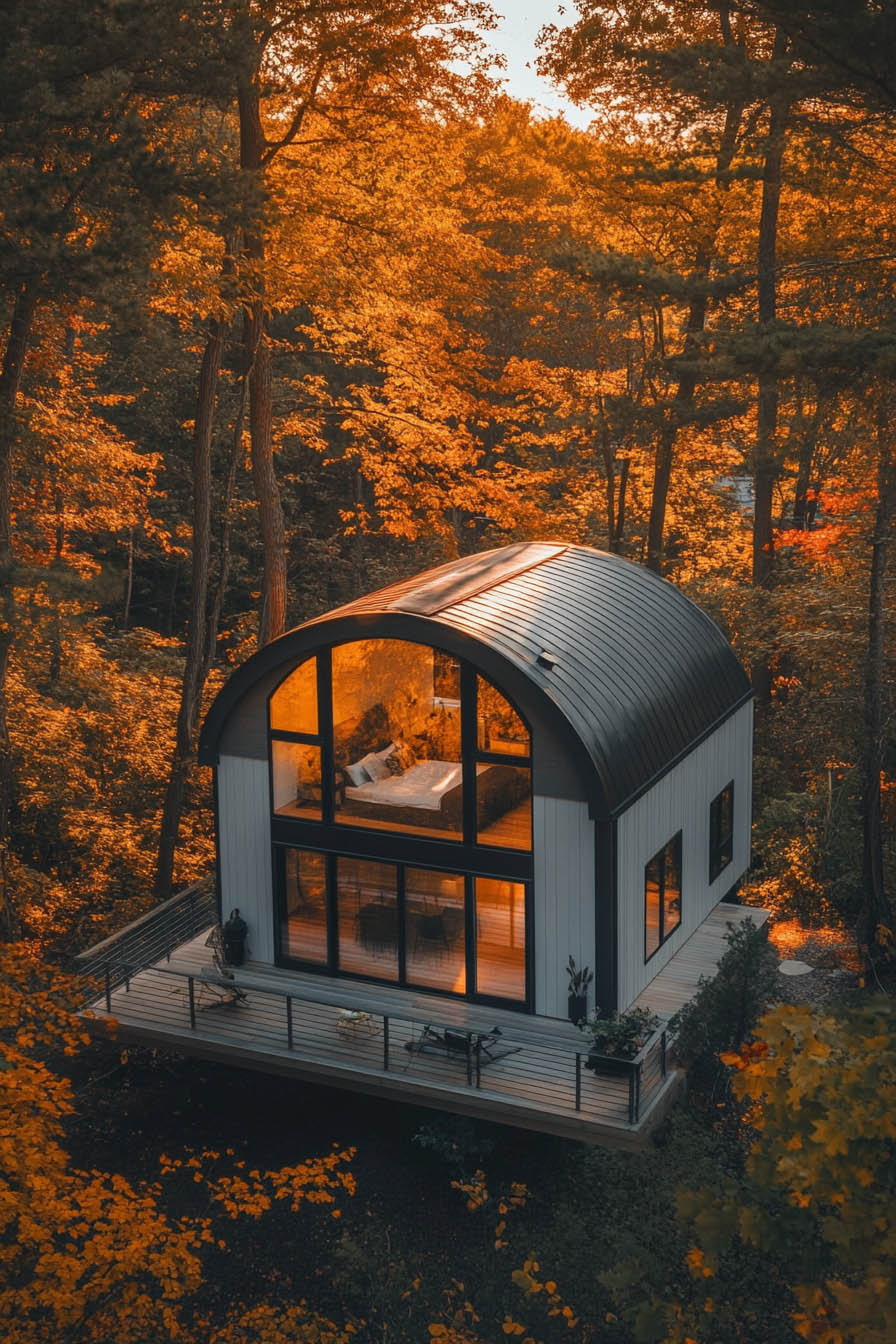 Tiny Home dual story arched