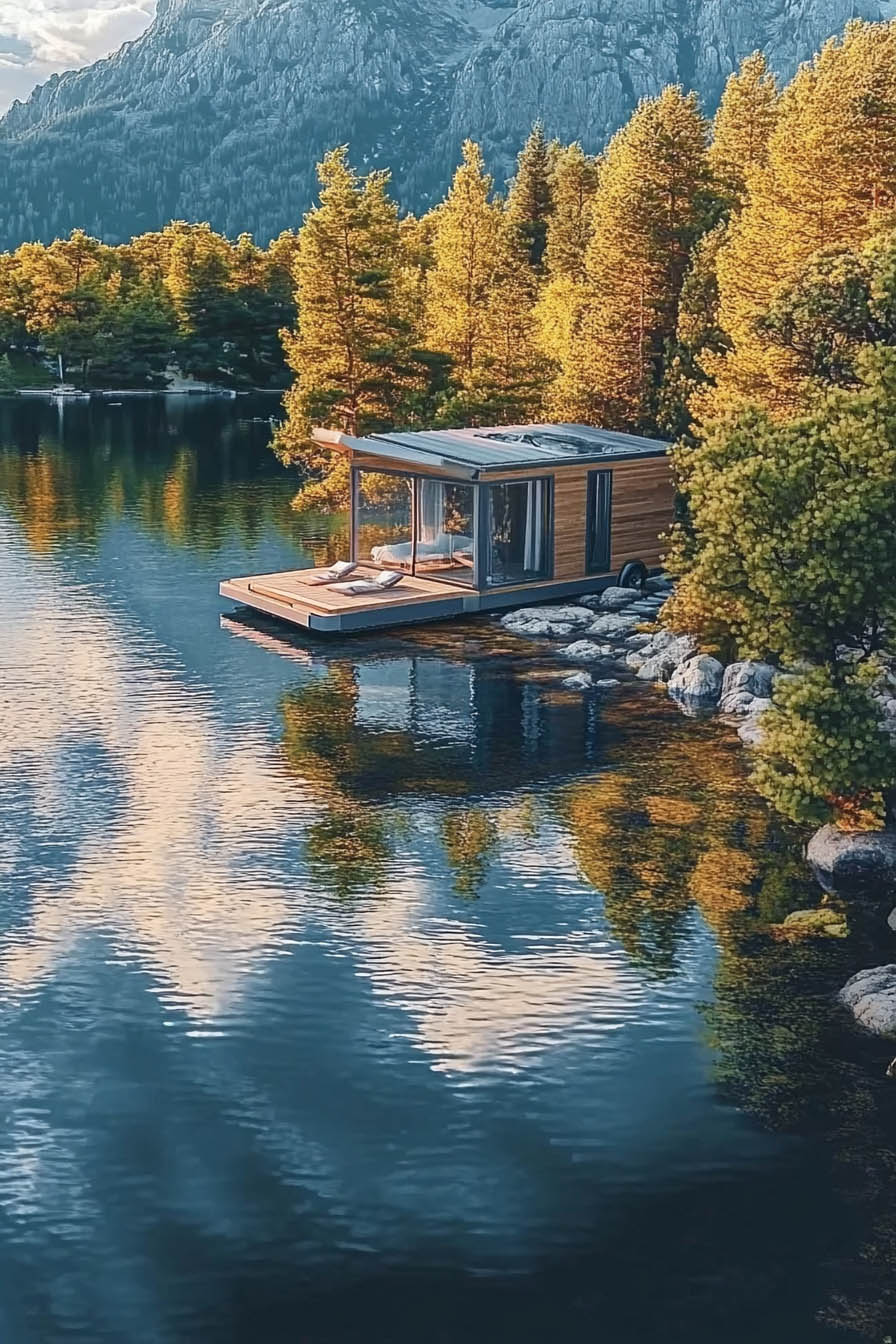 Tiny Home lake home modular design views