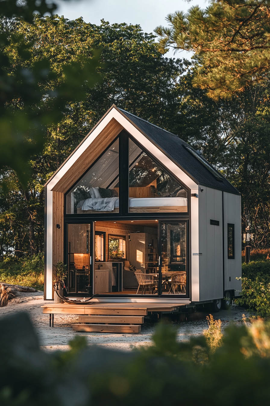 Tiny Home simple arched design on wheels