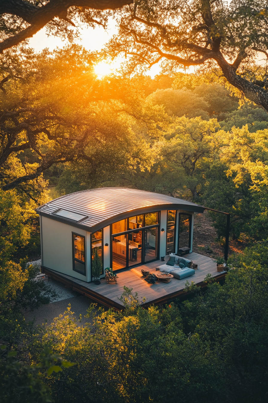 Tiny Home half moon arch roof