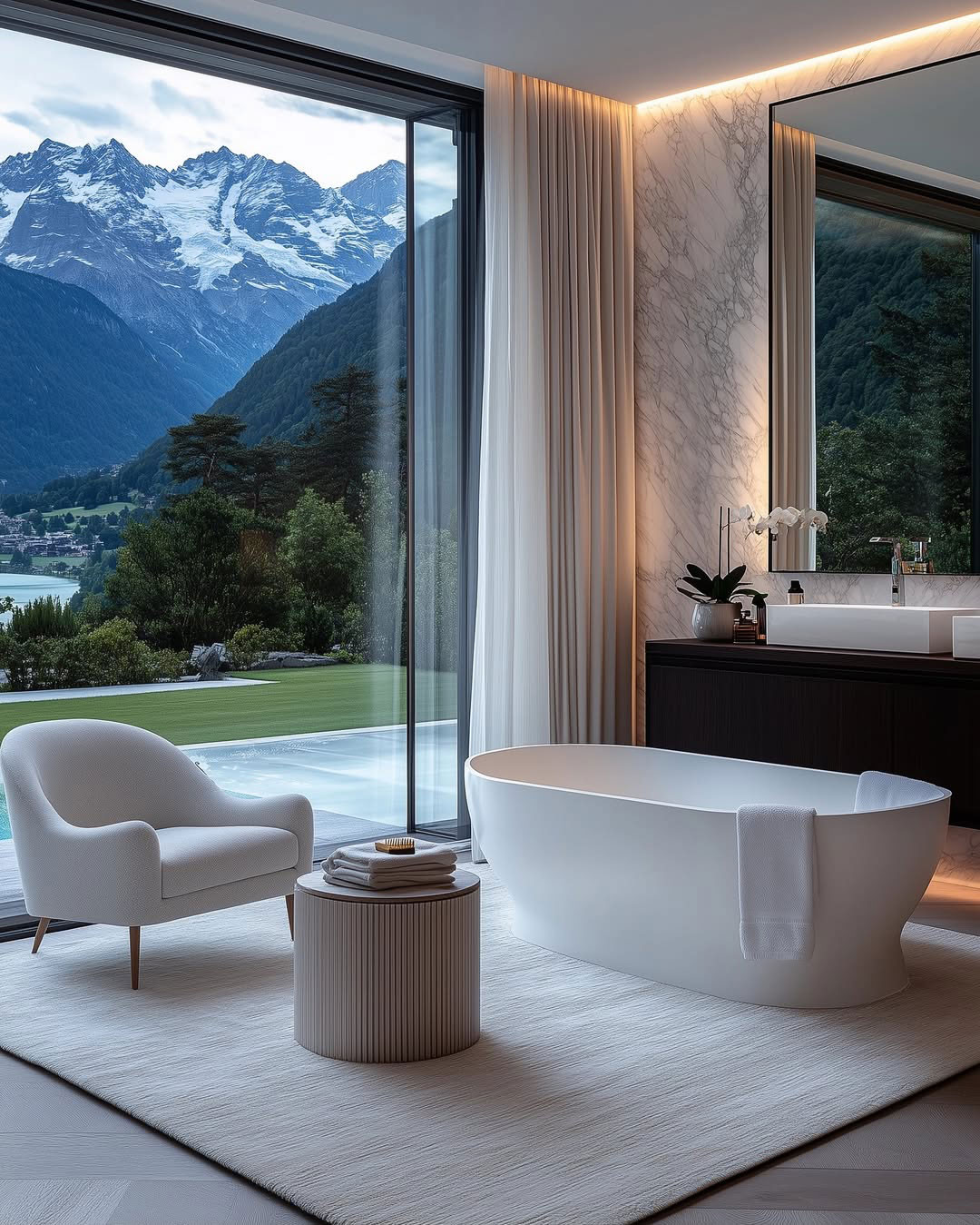 private modern spa like bathroom