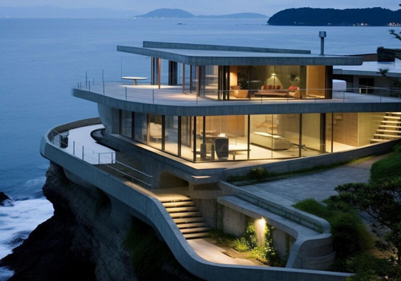 cliffside coastal home