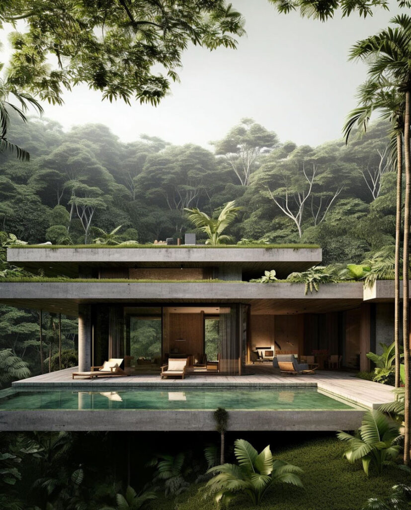 Brazilian Modern Home Design: Line Between Home and Nature