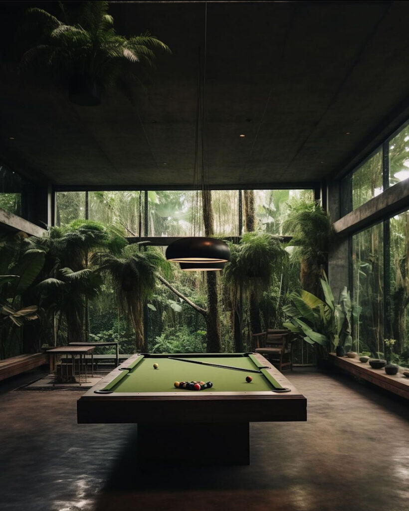 View of Brazilian Modern Home Design: Line Between Home and Nature
