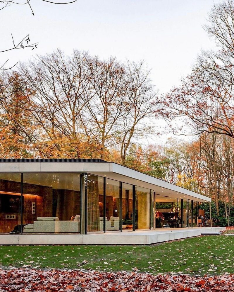 Modern Minimalist Home Concept: Harmony of Glass & Concrete