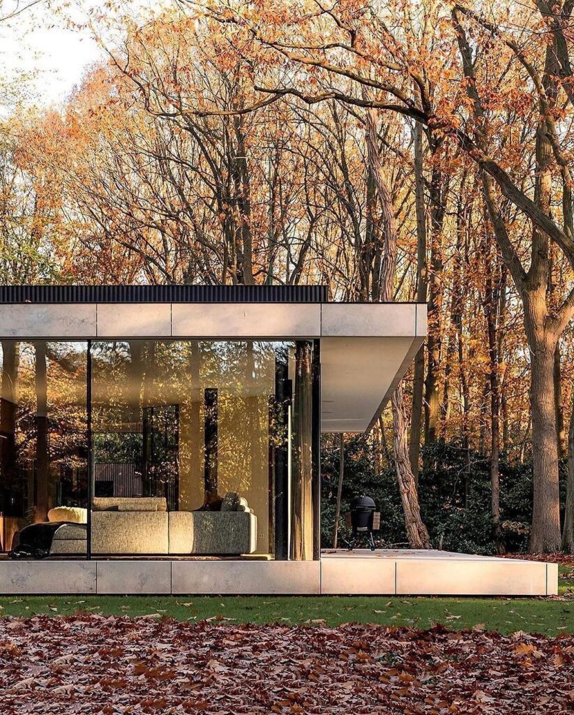 Image showcasing Modern Minimalist Home Concept: Harmony of Glass & Concrete