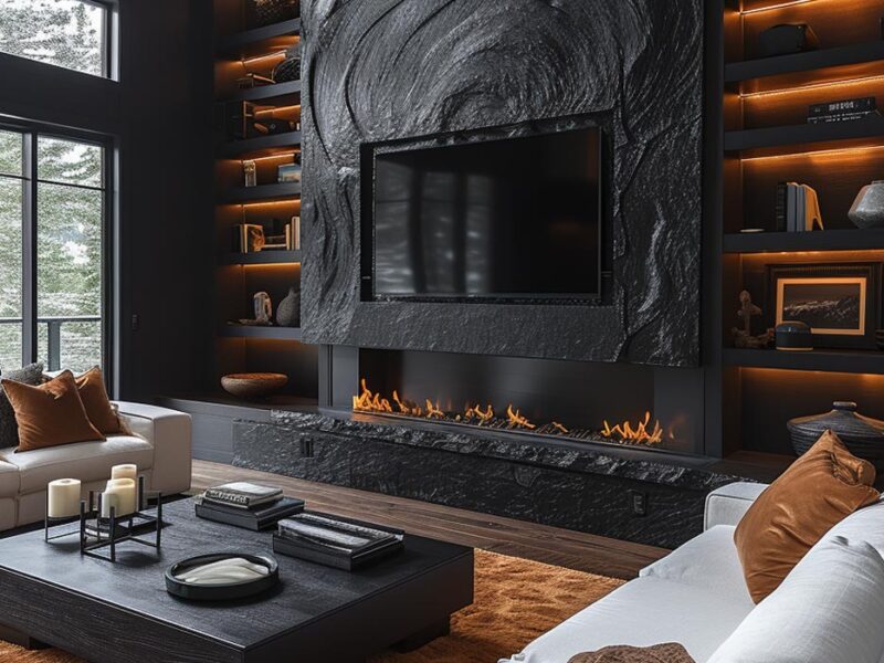 black interior design gallery